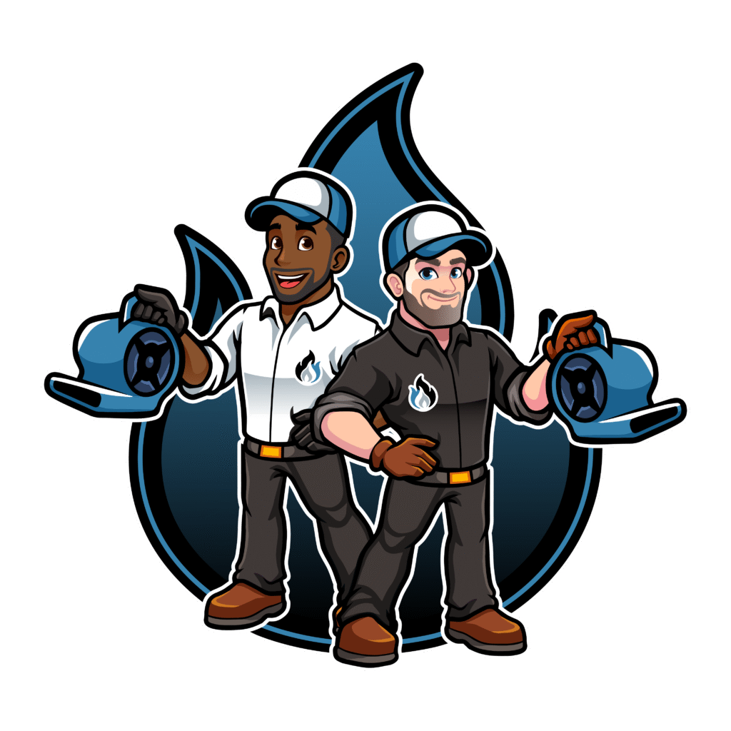 Emergency Plumbers with drying equipment for pipe leaks